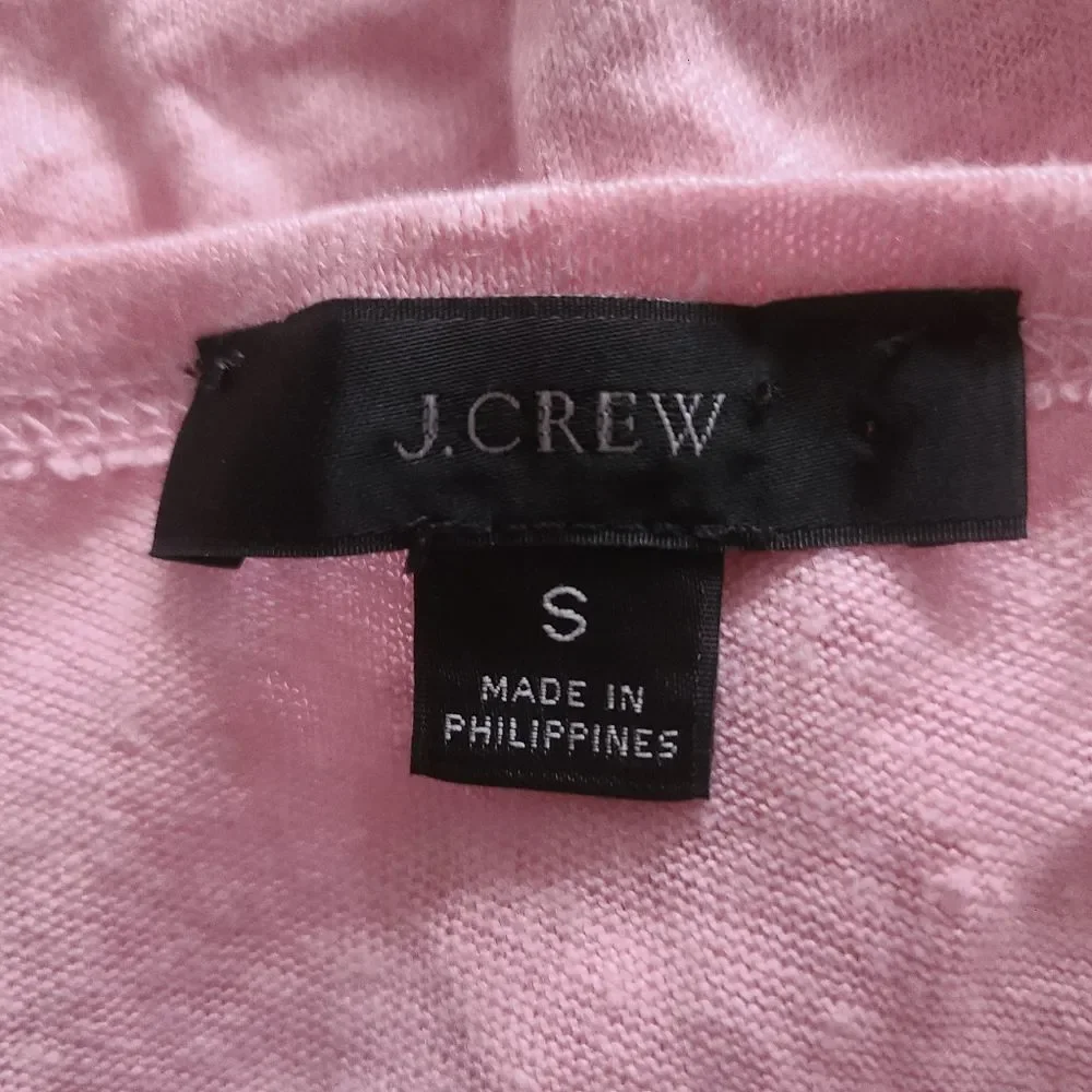 j. crew linen tiered tank top pink size S